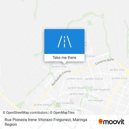 Rua Pioneira Irene Vitorazo Fregonezi map