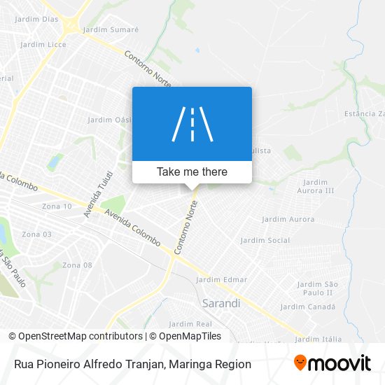 Rua Pioneiro Alfredo Tranjan map