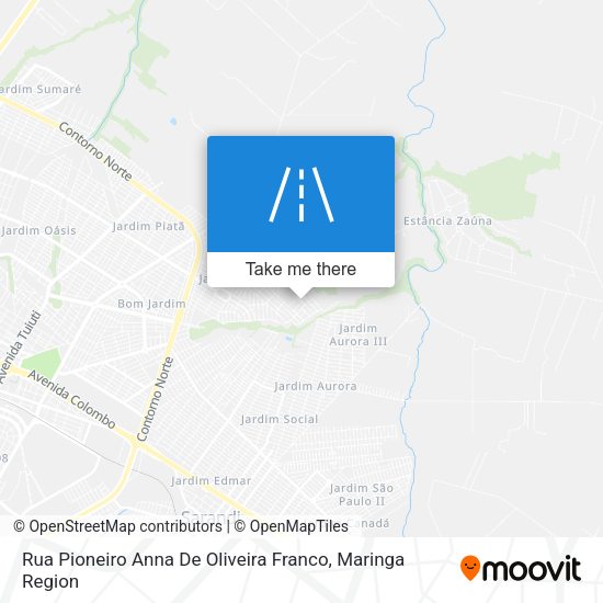 Rua Pioneiro Anna De Oliveira Franco map