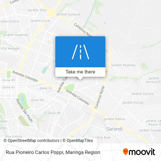 Rua Pioneiro Carlos Poppi map