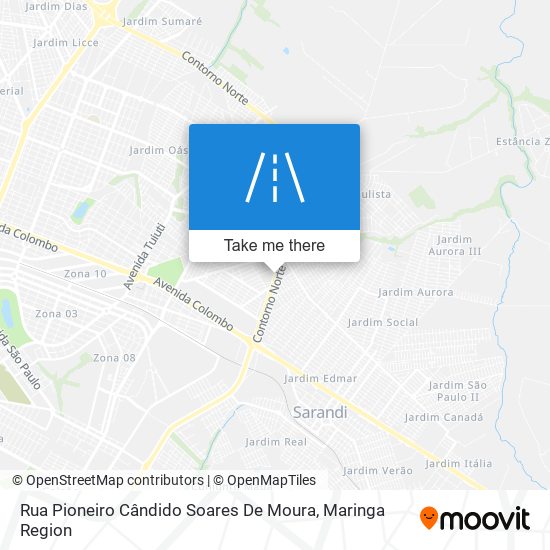 Rua Pioneiro Cândido Soares De Moura map