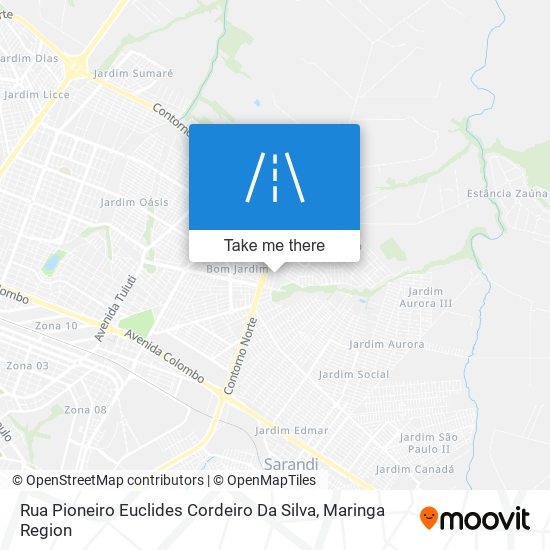 Rua Pioneiro Euclides Cordeiro Da Silva map