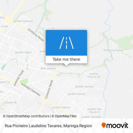 Mapa Rua Pioneiro Laudelino Tavares