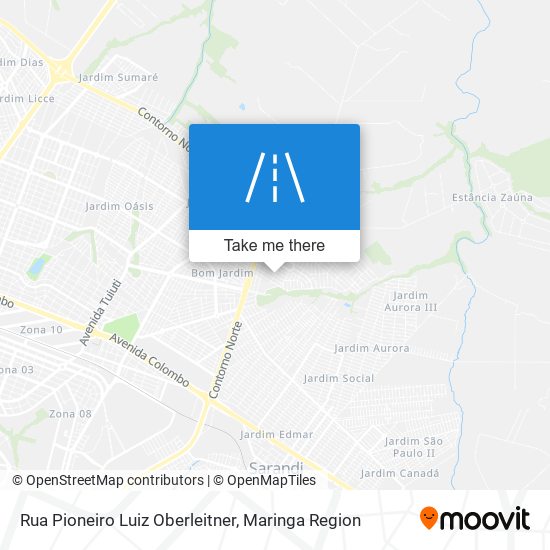 Mapa Rua Pioneiro Luiz Oberleitner