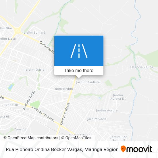 Rua Pioneiro Ondina Becker Vargas map