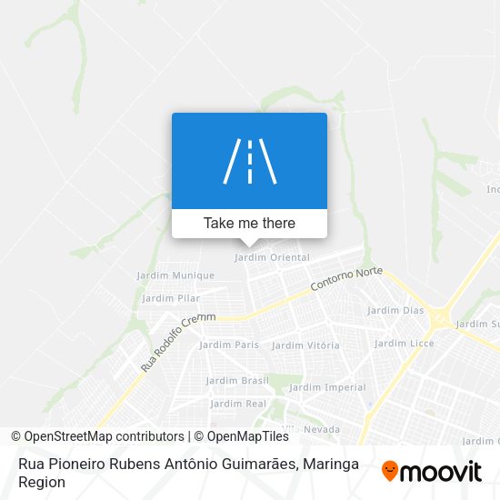 Rua Pioneiro Rubens Antônio Guimarães map
