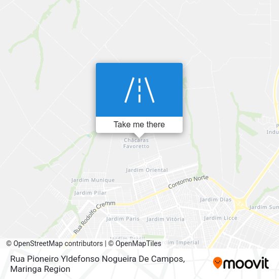 Rua Pioneiro Yldefonso Nogueira De Campos map