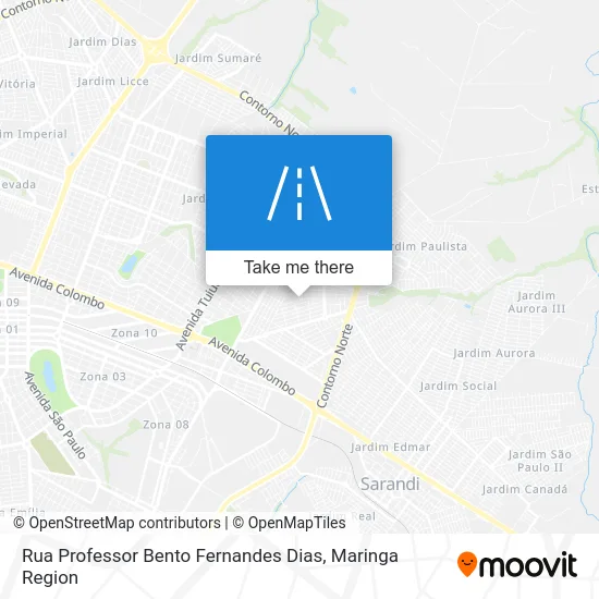 Rua Professor Bento Fernandes Dias map