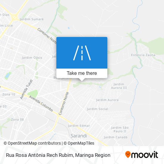 Mapa Rua Rosa Antônia Rech Rubim