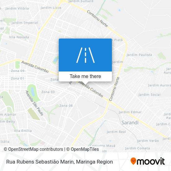 Rua Rubens Sebastião Marin map