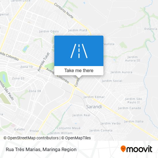 Mapa Rua Três Marias