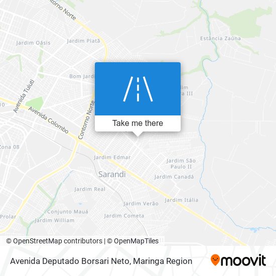 Mapa Avenida Deputado Borsari Neto