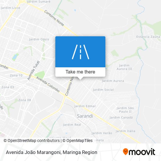 Mapa Avenida João Marangoni