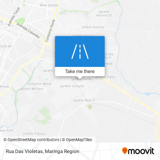 Rua Das Violetas map