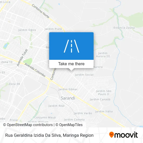 Rua Geraldina Izidia Da Silva map