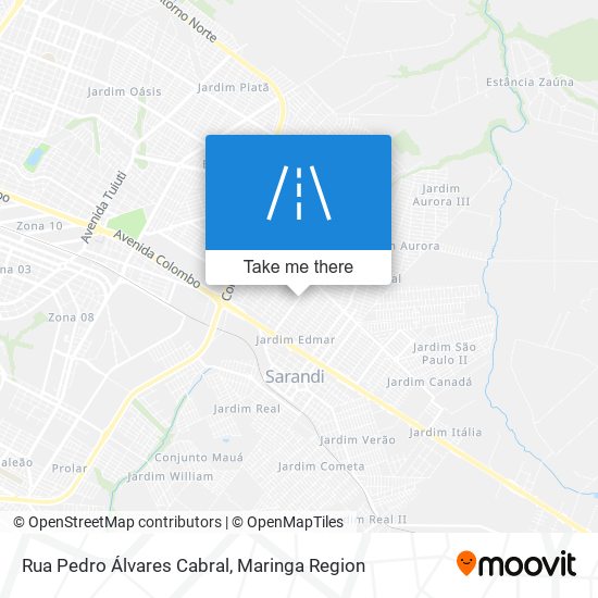 Mapa Rua Pedro Álvares Cabral