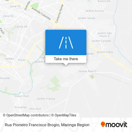 Rua Pioneiro Francisco Brogio map