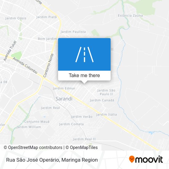 Rua São José Operário map