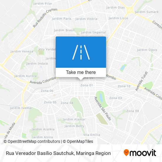 Mapa Rua Vereador Basílio Sautchuk