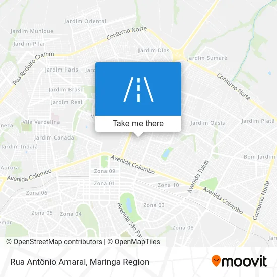 Rua Antônio Amaral map