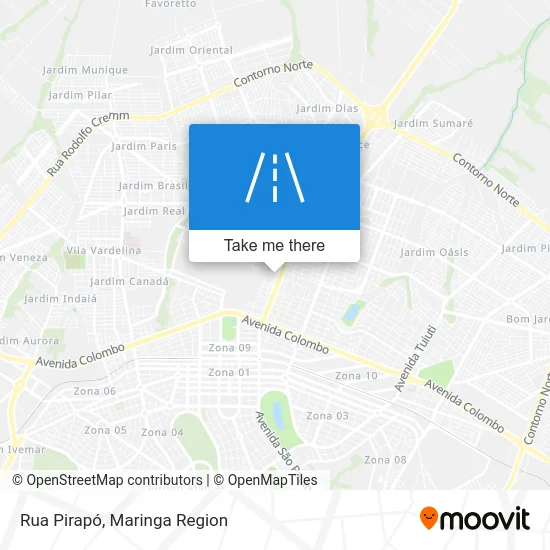 Rua Pirapó map