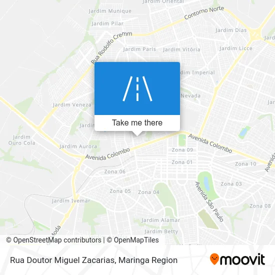 Rua Doutor Miguel Zacarias map