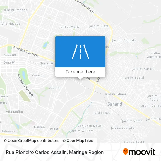Rua Pioneiro Carlos Assalin map