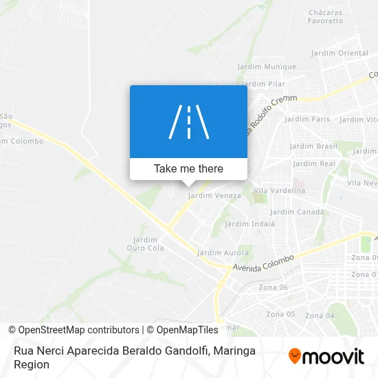 Rua Nerci Aparecida Beraldo Gandolfi map
