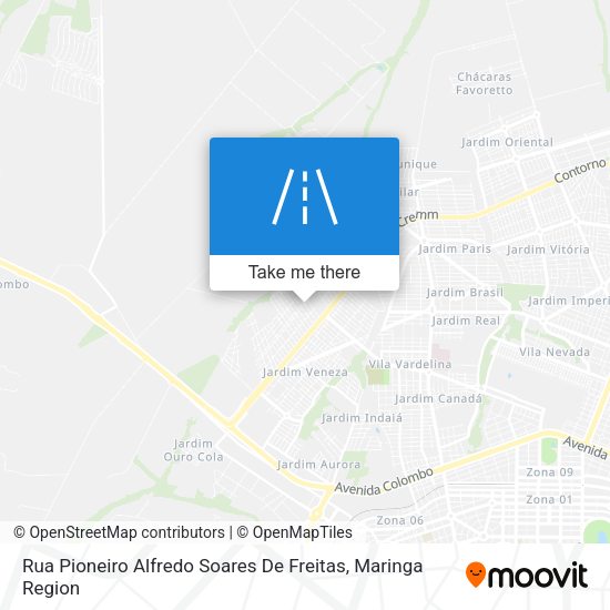 Rua Pioneiro Alfredo Soares De Freitas map
