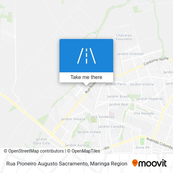 Rua Pioneiro Augusto Sacramento map