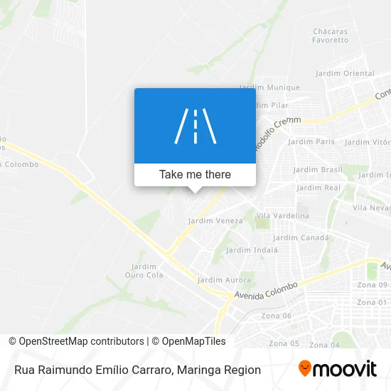 Rua Raimundo Emílio Carraro map
