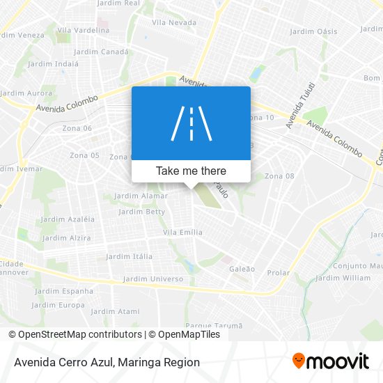 Mapa Avenida Cerro Azul