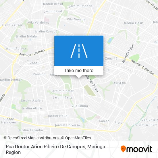 Mapa Rua Doutor Arion Ribeiro De Campos