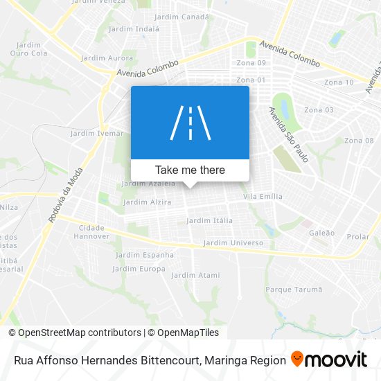Mapa Rua Affonso Hernandes Bittencourt