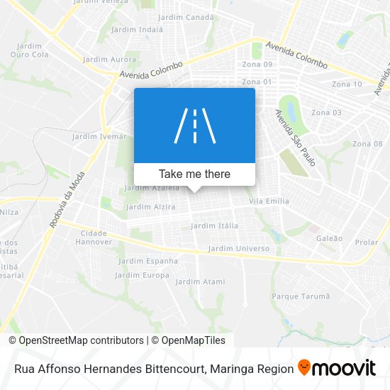 Rua Affonso Hernandes Bittencourt map