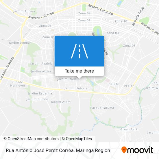 Rua Antônio José Perez Corrêa map