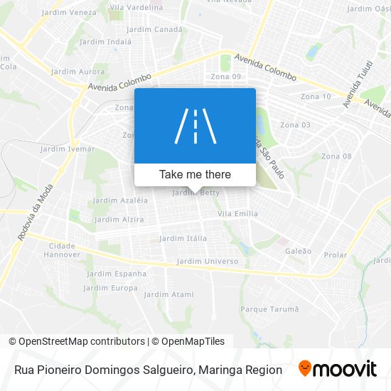 Rua Pioneiro Domingos Salgueiro map