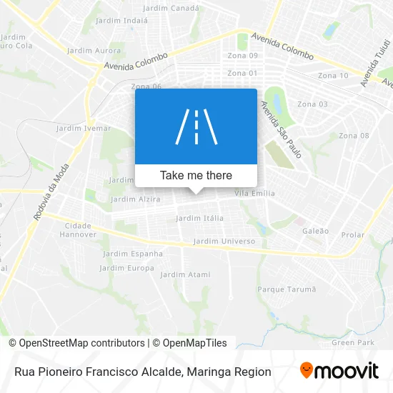 Rua Pioneiro Francisco Alcalde map