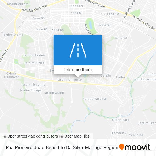 Rua Pioneiro João Benedito Da Silva map