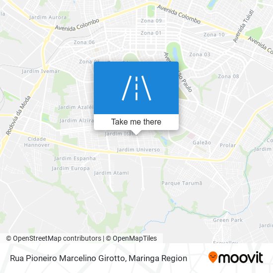 Rua Pioneiro Marcelino Girotto map