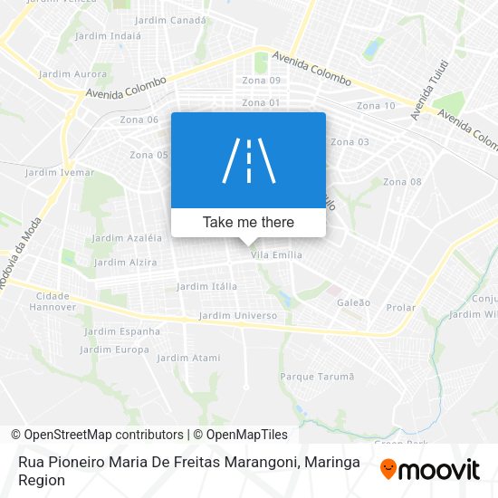 Rua Pioneiro Maria De Freitas Marangoni map