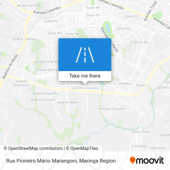 Rua Pioneiro Mário Marangoni map