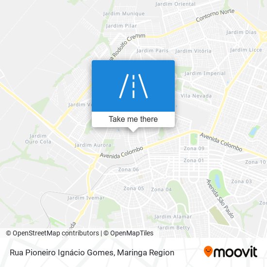 Rua Pioneiro Ignácio Gomes map