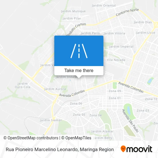 Rua Pioneiro Marcelino Leonardo map