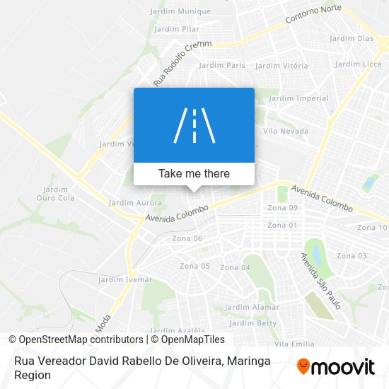 Rua Vereador David Rabello De Oliveira map