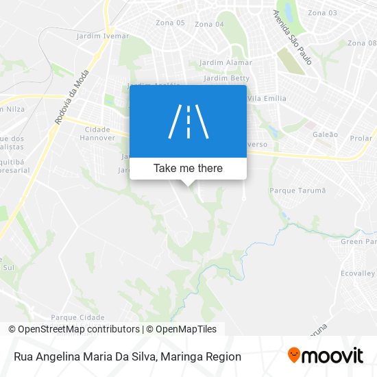 Mapa Rua Angelina Maria Da Silva