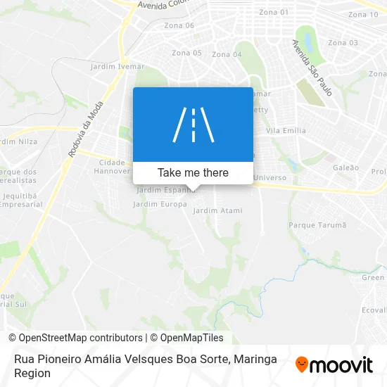 Rua Pioneiro Amália Velsques Boa Sorte map