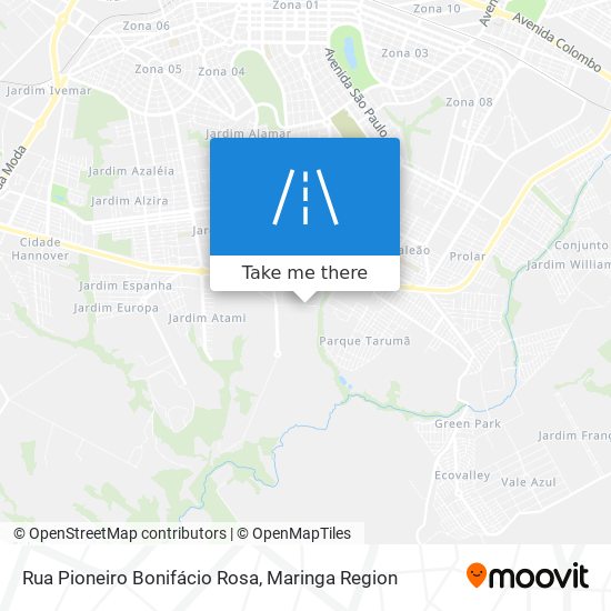 Rua Pioneiro Bonifácio Rosa map