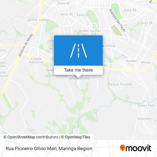 Rua Pioneiro Olívio Men map