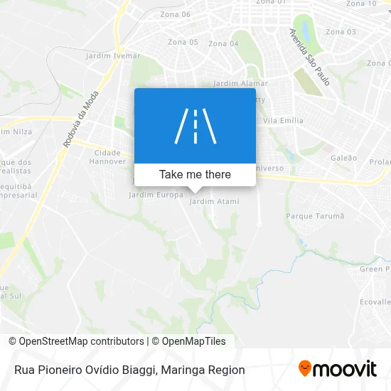 Rua Pioneiro Ovídio Biaggi map